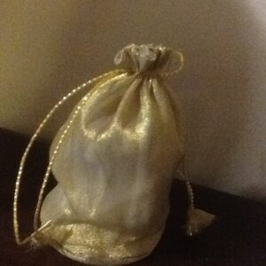 Favor Bag Gold Organza  Small