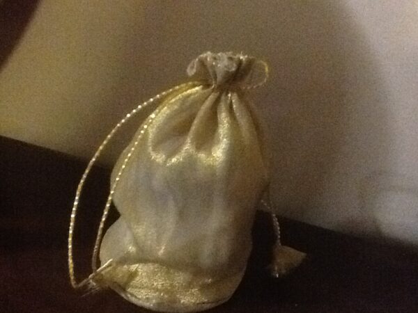 Favor Bag Gold Organza Small