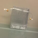 favor Bag Silver Organza with trim