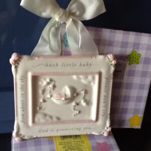 Gift Baby Plaque with ribbon