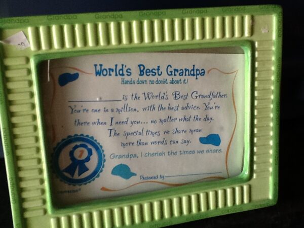 Gift Grandpa Certificate Frame
