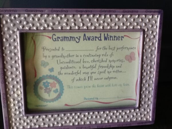 Gift Gramdma Certificate Frame