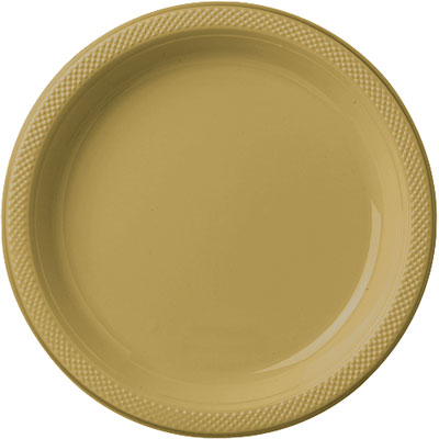 Tableware Gold Plastic Lunch Plates