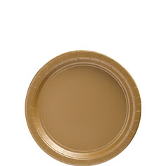 Tableware Gold 7in Plates Paper 24ct