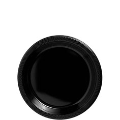 Tableware Black Plastic 7in Plates 20 ct