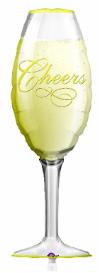 bal champgne glass cheers 38in 06195