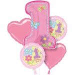 1st Birthday Hug & Stitches Balloon Bouquet