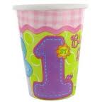 1st Birthday Hug & Stitches Cups 8ct