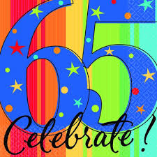 A year 65 Celebrate Beverage Napkins