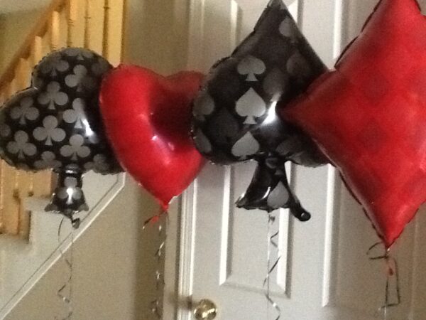 Balloon Card Suits Set 4ct