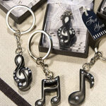 Favor Keychain Musical Notes