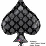 Balloon Black Spade 22x18in