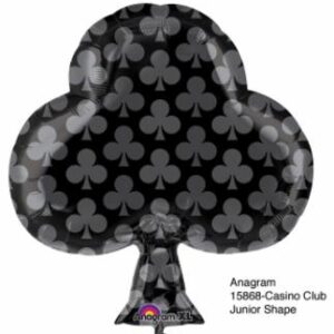 Balloon Casino Black Club 18in