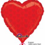 Balloon Casino Red Heart 22x22in