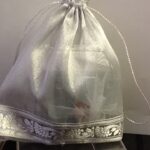 Favor Bag Organza Silver With Border