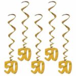 50th Anniversary Decor-Hanging Swirls 5ct