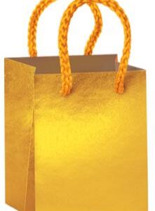 Favor Bags Gold Mini  4ct