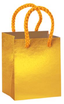 Favor Bags Gold Mini 4ct
