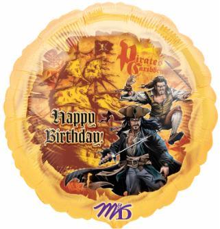 Balloon Pirate Happy Bday 18in
