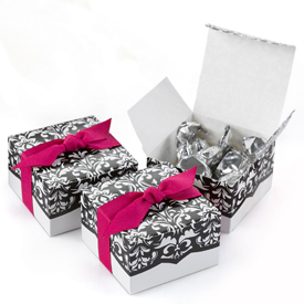 Damask Design Favor Box 25ct
