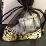 Favor Bag Black Organza With Trim