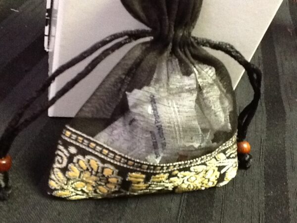 Favor Bag Black Organza With Trim
