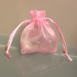 Favor Bag Pink Organza