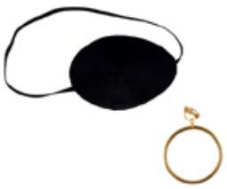 Pirate Eye Patch & Earing