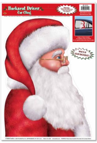Christmas Santa Back Seat Driver