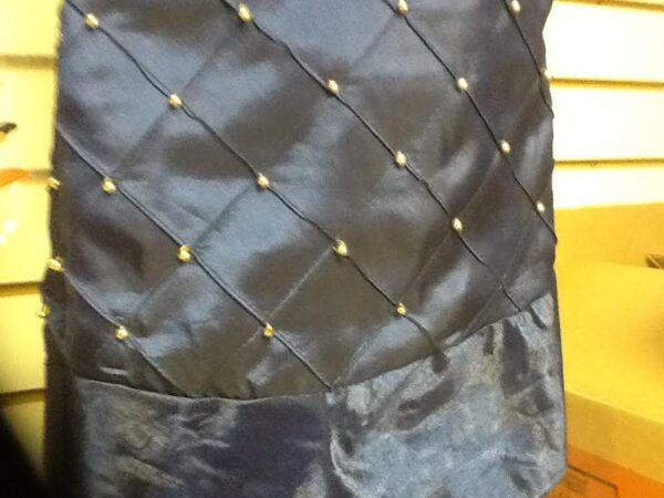 Christmas Tree Skirt Blue Silk