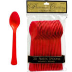 Tableware Red Cutlery Spoons 24ct
