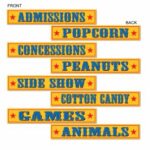 Circus Street Signs 4 ct
