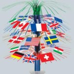 A International Flags Centerpiece 18in