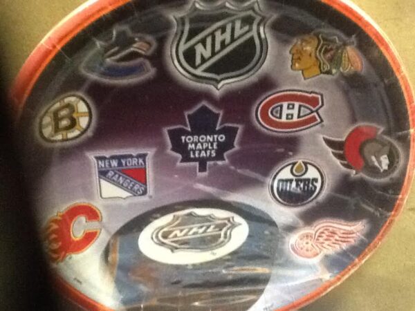 Hockey Face Off Lunch Plates