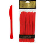 Tableware Red Cutlery Knifes 24ct