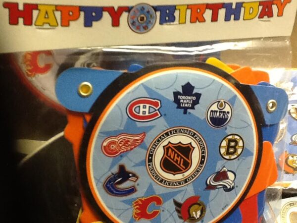 Hockey Faceoff Birthday Banner