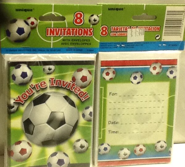 Soccer Party Invitation 8ct