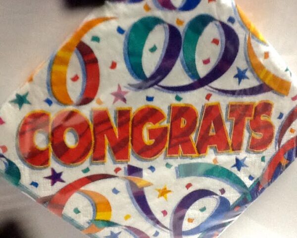 Party Streamers Congrats Lunch Napkins