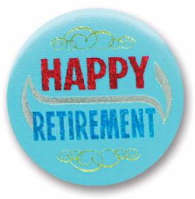 Happy Retirement Button