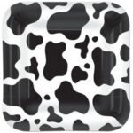 Barn Farm Cow Print 9in Plates