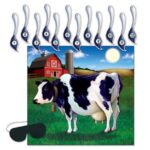 Barn Farm Game Pin the Tail On Cow