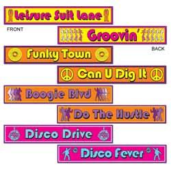 70’s Disco Street Signs Cutouts 4ct