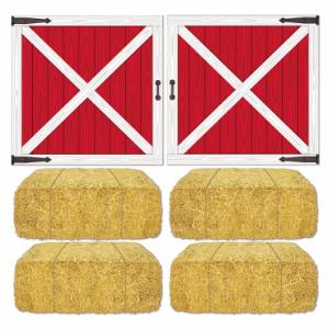 Barn Backdrop Door & Haybale Prop