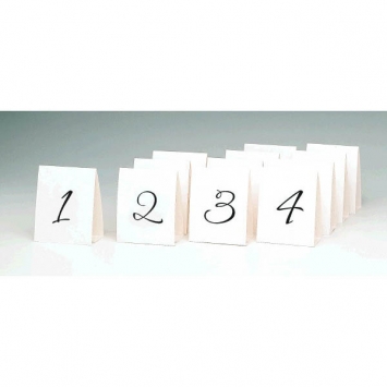 1-12 Table Numbers Tent Style