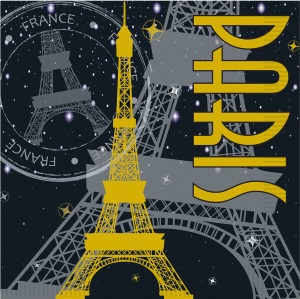 France Eiffle Tower Paris Lunch Napkins