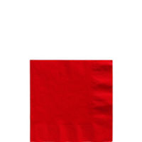 Beverage Napkins Red 50ct