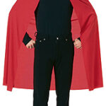 Cape Hooded Red Long 45in