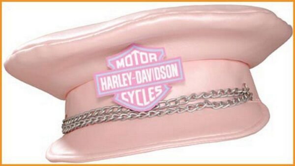 Biker Hat Harley Davidson Pink