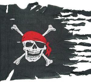 Pirate Weathered Flag 29 X40in