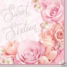 16 Blossom Sweet Sixteen Lunch Napkins 36ct